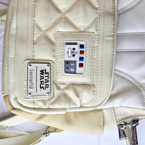 Loungefly Star Wars Princess Leia Hoth Cosplay Mini Backpack Faux Leather Cream - Picture 15 of 16